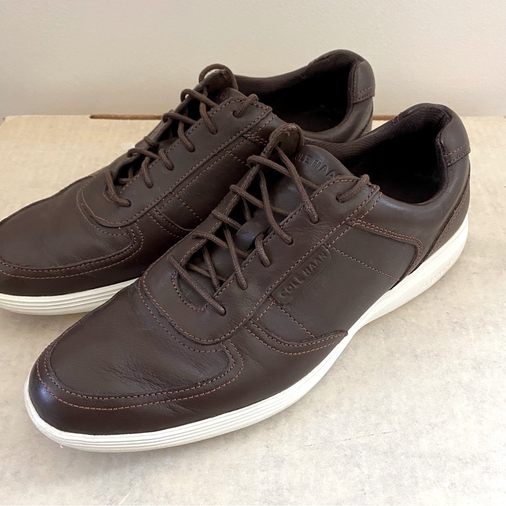 Cole Haan Men's Grand Tour Sport Oxford Sneakers Leather Size‎ 8M Chestnut